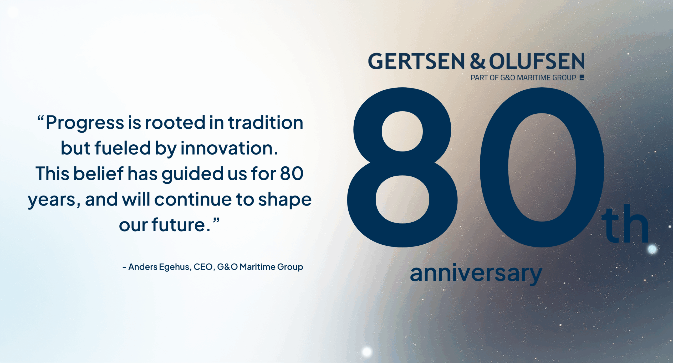 Gertsen and Olufsen celebrates 80 years of maritime innovation